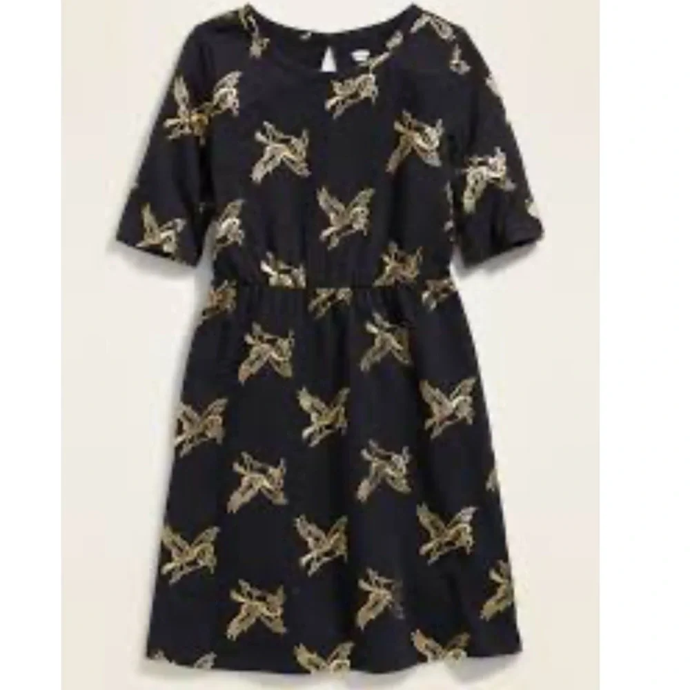 Old Navy Fit & Flare 1/2-Sleeve Jersey Dress